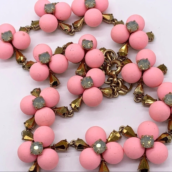J. Crew Pink Pop Flower Necklace - Picture 2 of 6